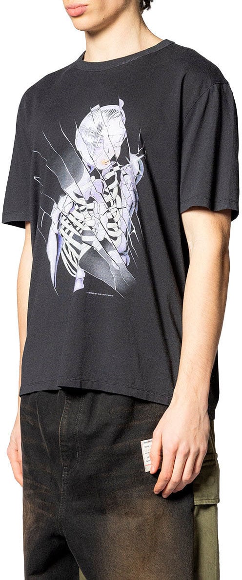 Our Legacy NEW BOX T-SHIRT CYBEMETIC ANGEL PRINT Zwart