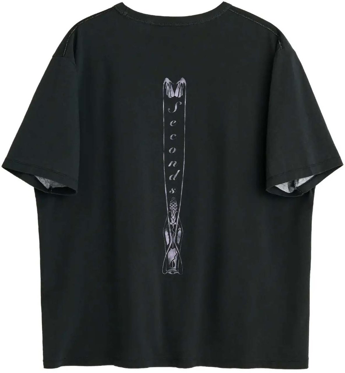 Our Legacy New Box T-shirt Cybernetic Angel Print Zwart
