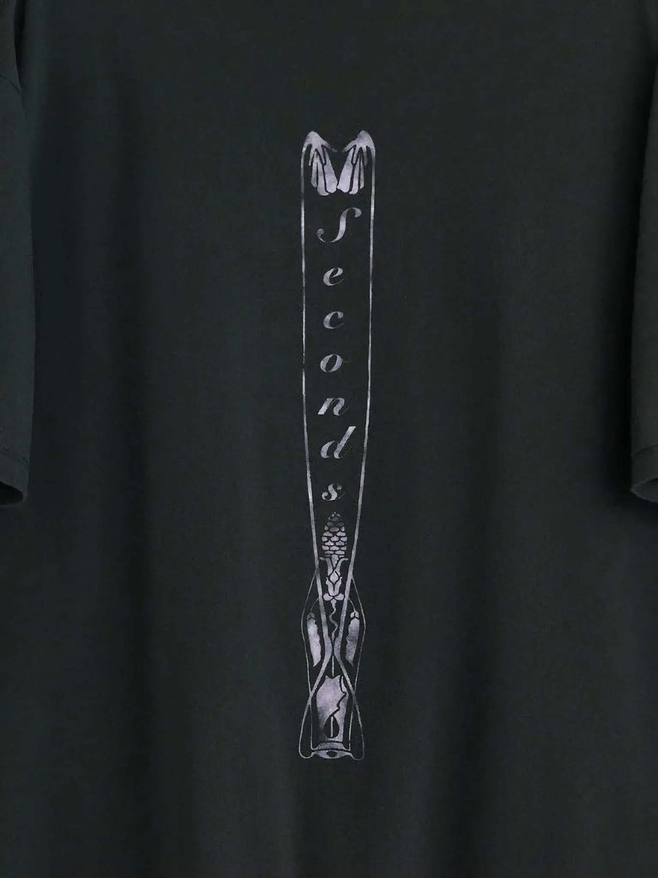 Our Legacy New Box T-shirt Cybernetic Angel Print Zwart