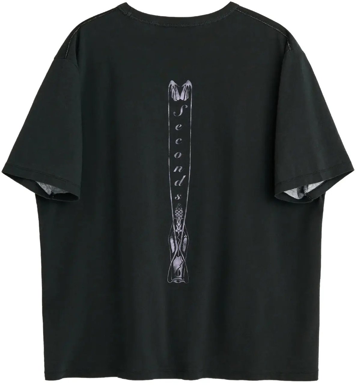 Our Legacy New Box T-shirt Cybernetic Angel Print Zwart