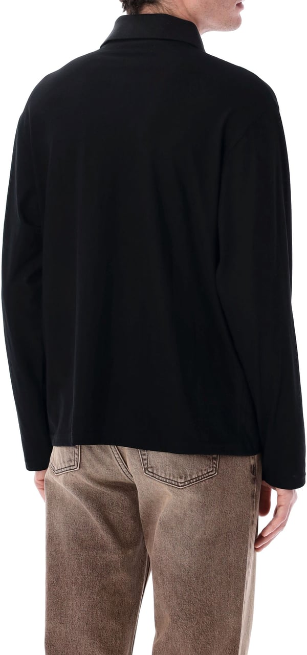 Our Legacy RUGBY LONGSLEEVE BLACK HIGH TWIST JERSEY Zwart