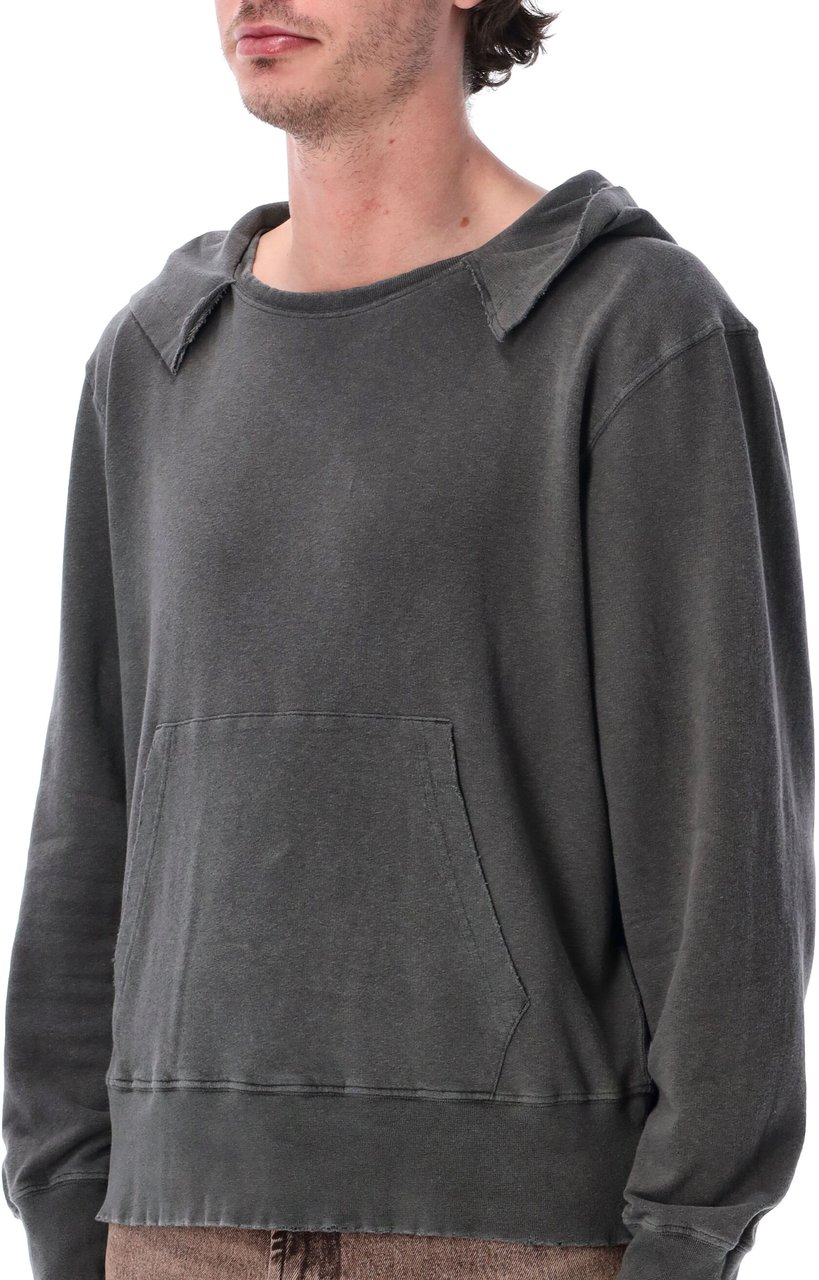 Our Legacy Hoodie Wash Fleece Black Wash Donkergrijs