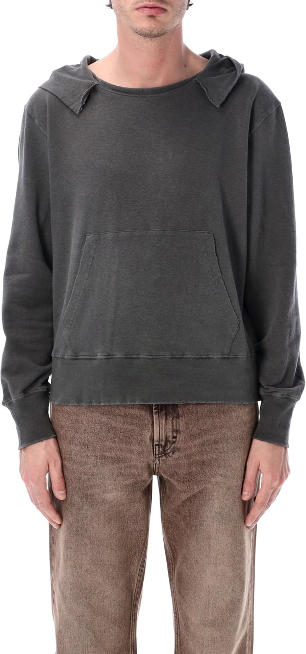 Our Legacy Hoodie Wash Fleece Black Wash Donkergrijs