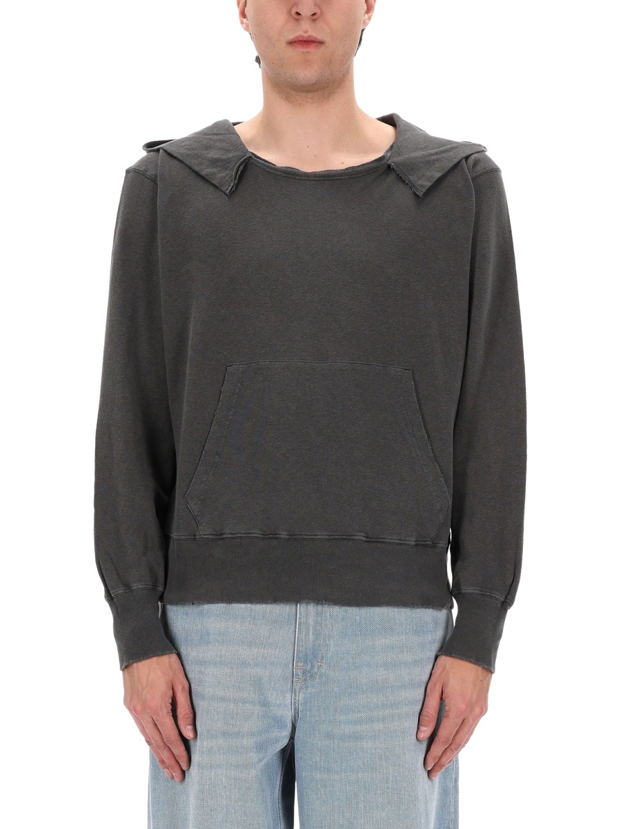Our Legacy Neutrals Relic Faded Cotton-Linen Hoodie Grijs