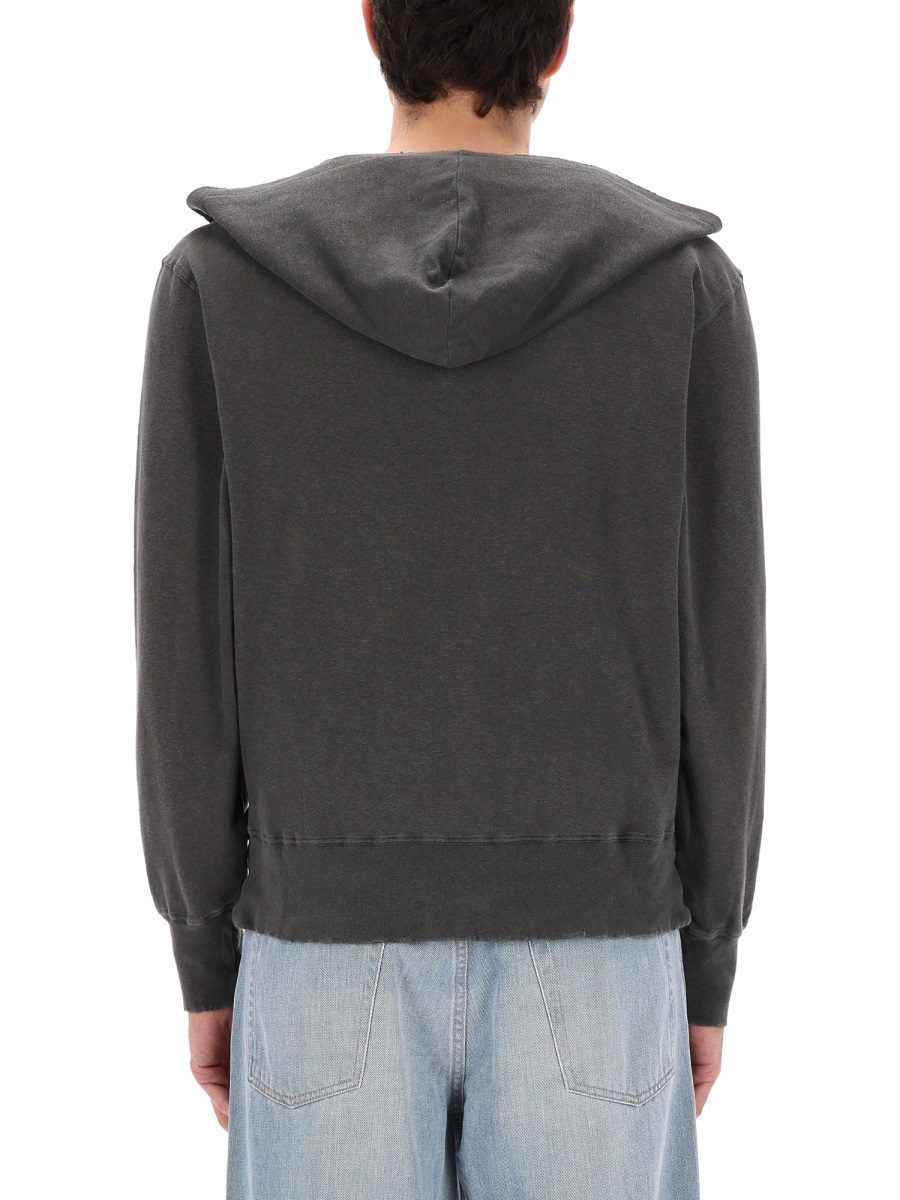 Our Legacy Neutrals Relic Faded Cotton-Linen Hoodie Grijs