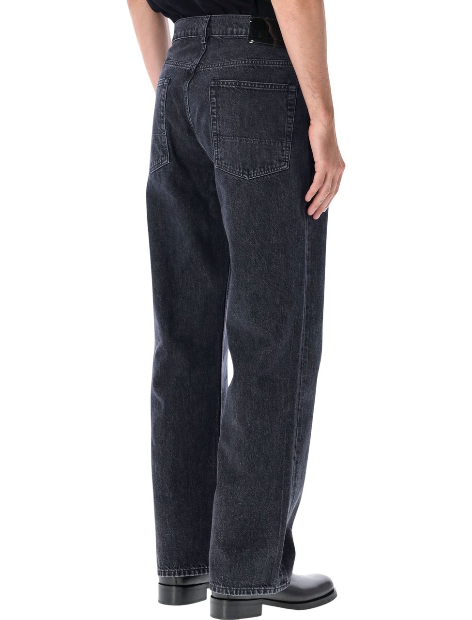 Our Legacy Relaxed-Fit Straight-Leg Jeans with Vintage Wash Finish Zwart