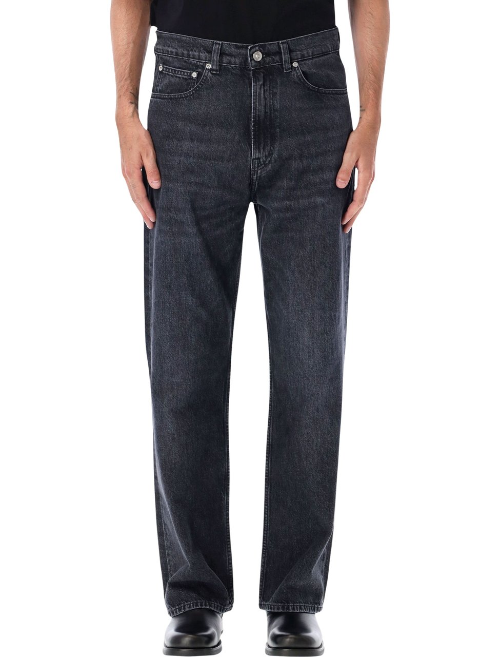 Our Legacy Relaxed-Fit Straight-Leg Jeans with Vintage Wash Finish Zwart