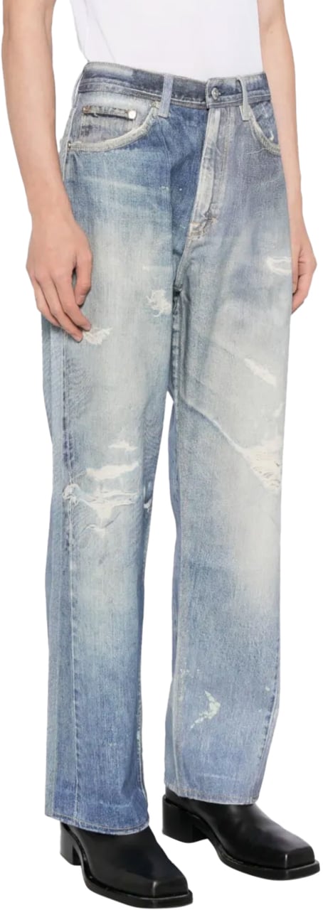Our Legacy Third Cut Digital Denim Print Blauw