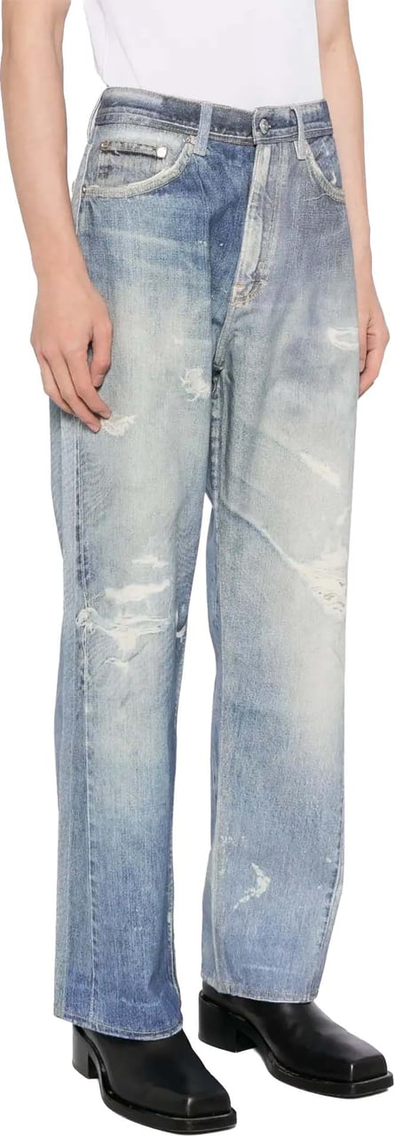 Our Legacy Third Cut Digital Denim Print Blauw