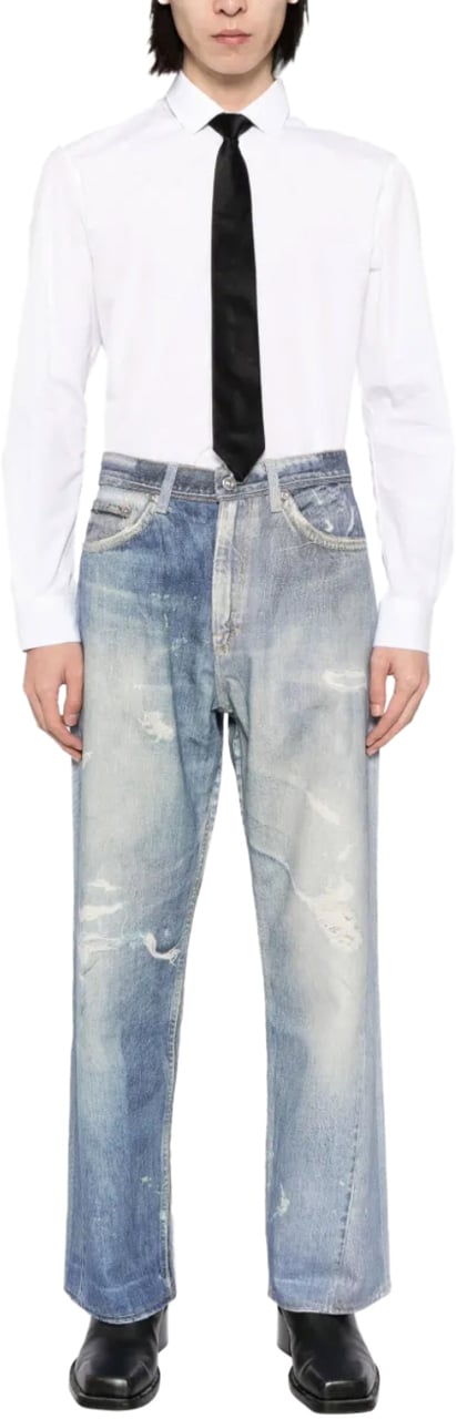 Our Legacy Third Cut Digital Denim Print Blauw