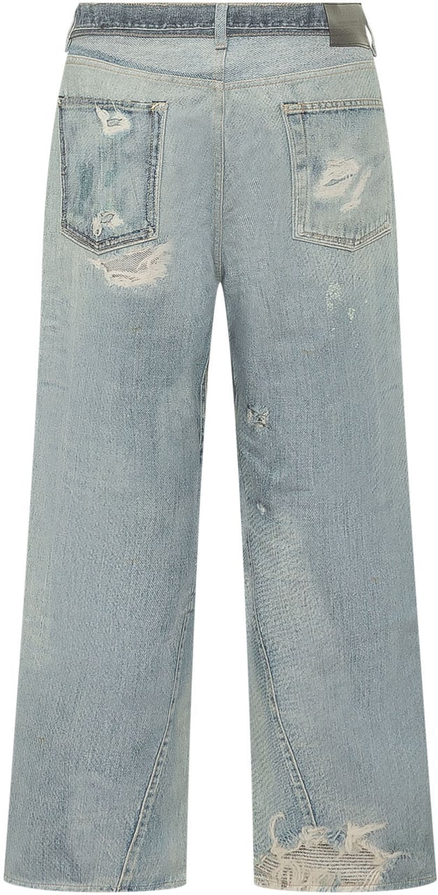 Our Legacy Jeans Third Cut con Effetto Used Lichtblauw