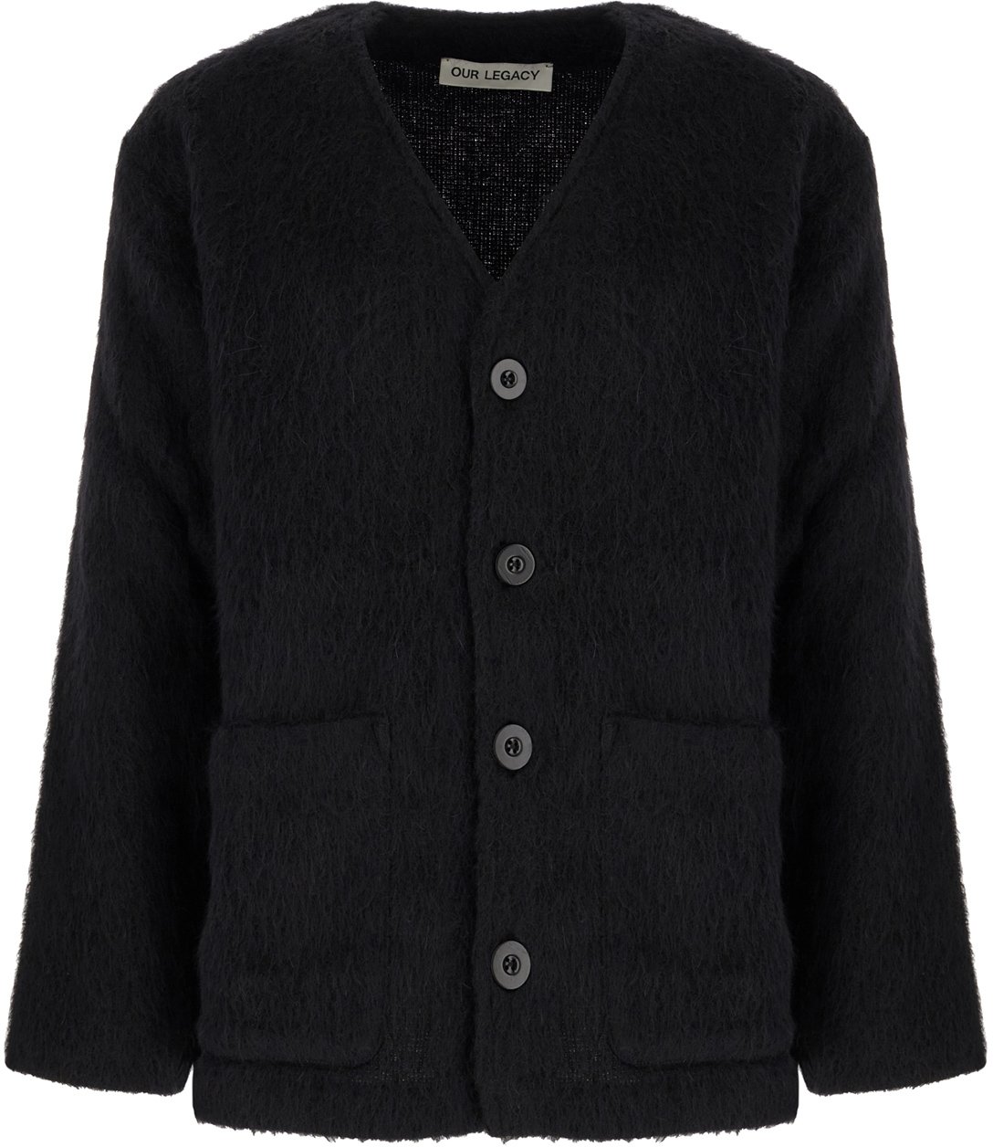 Our Legacy Black wool blend cardigan Zwart