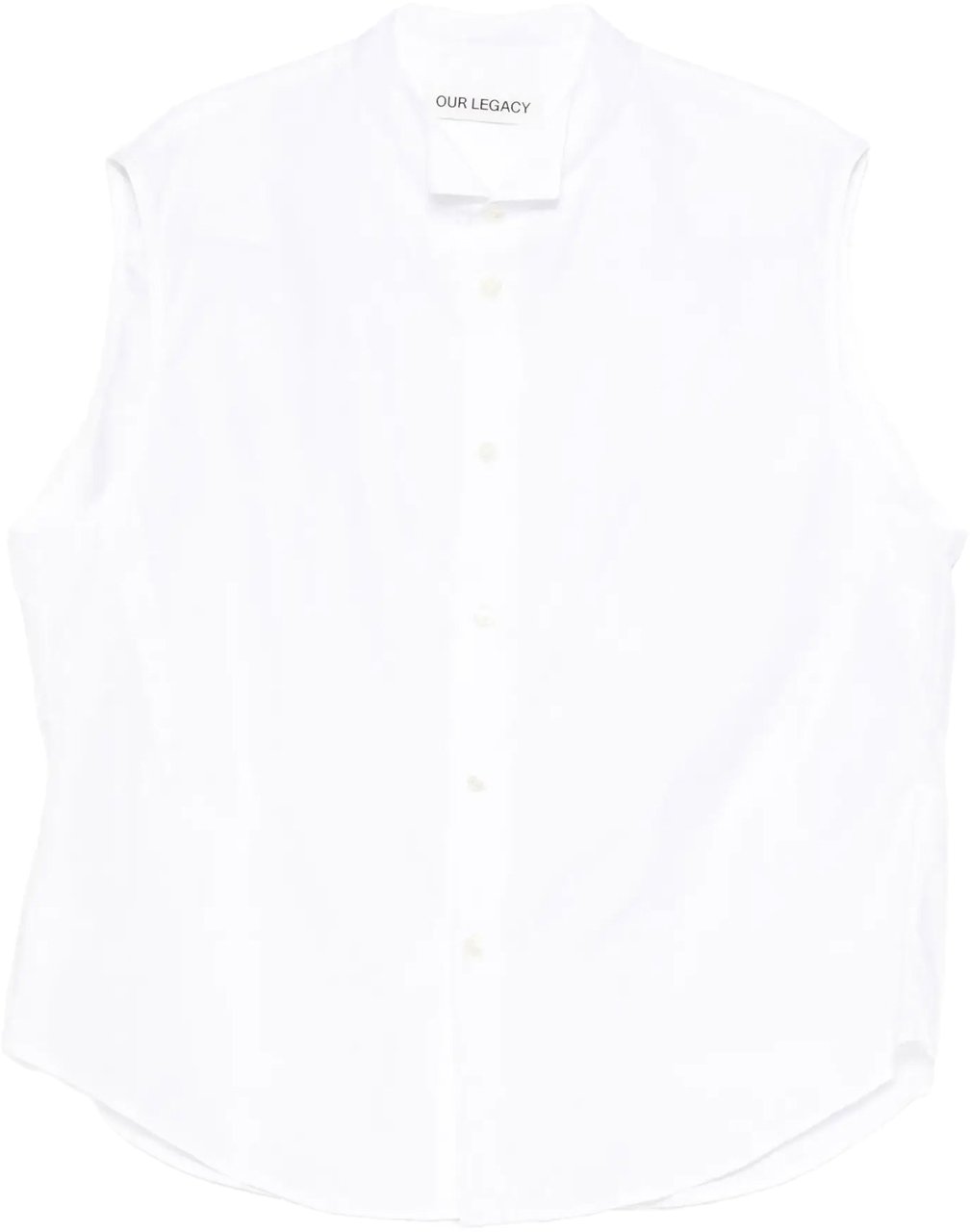 Our Legacy Wing Shirt Sleeveless Winter Bouguet Super Poplin Wit