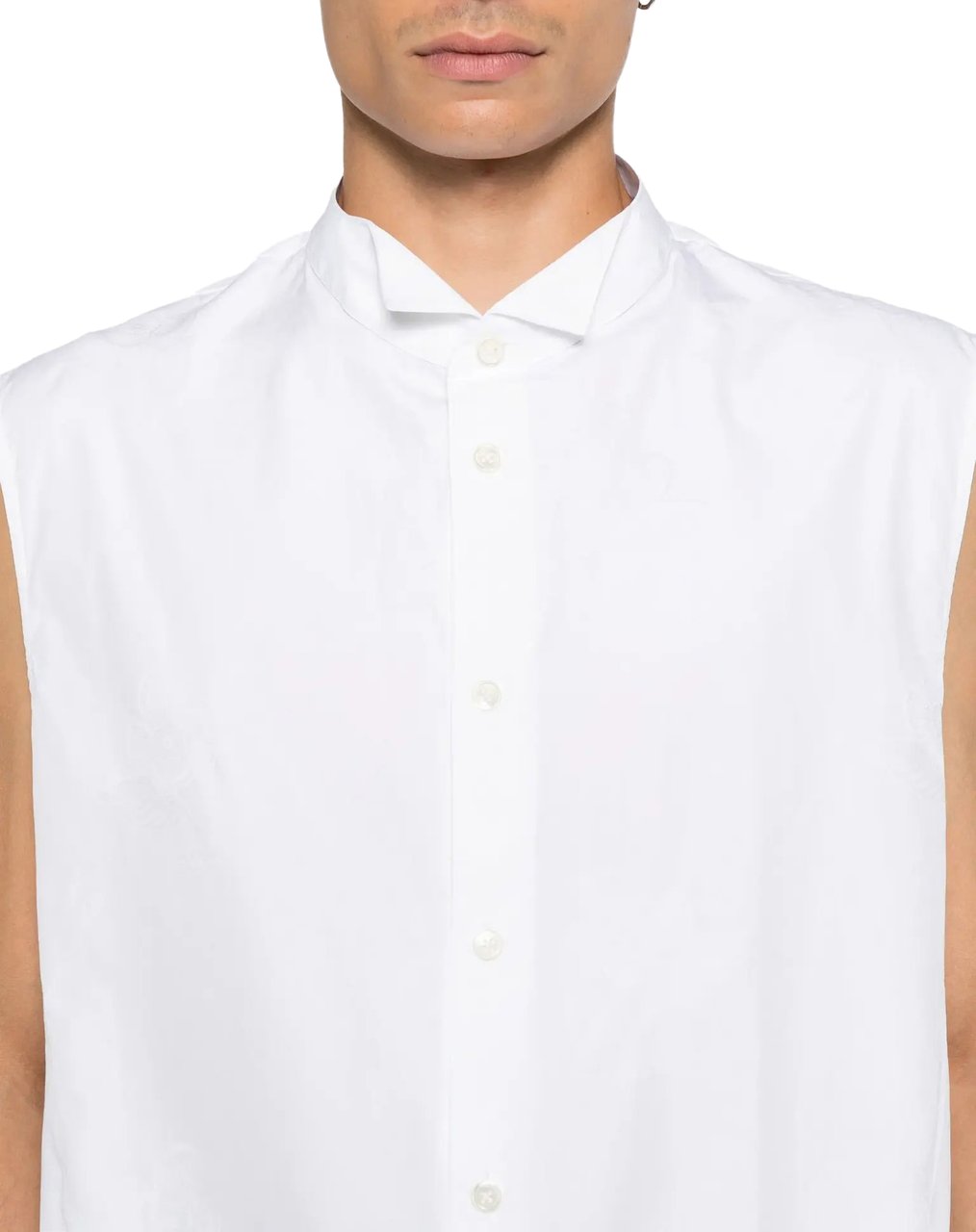 Our Legacy Wing Shirt Sleeveless Winter Bouguet Super Poplin Wit