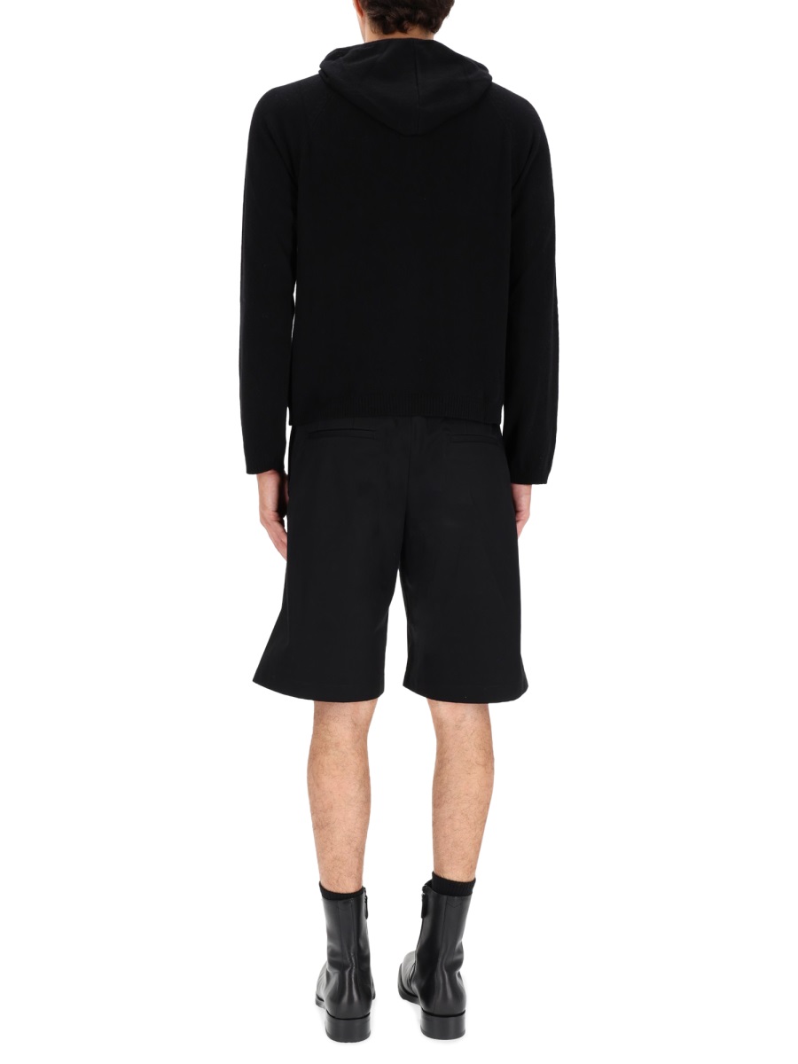 Our Legacy Black Boxy Merino Wool Sweatshirt Zwart