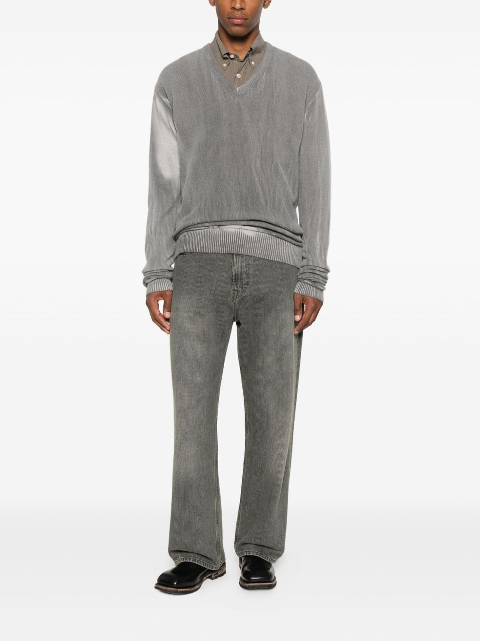 Our Legacy Grey Merino Wool Sweater Grijs