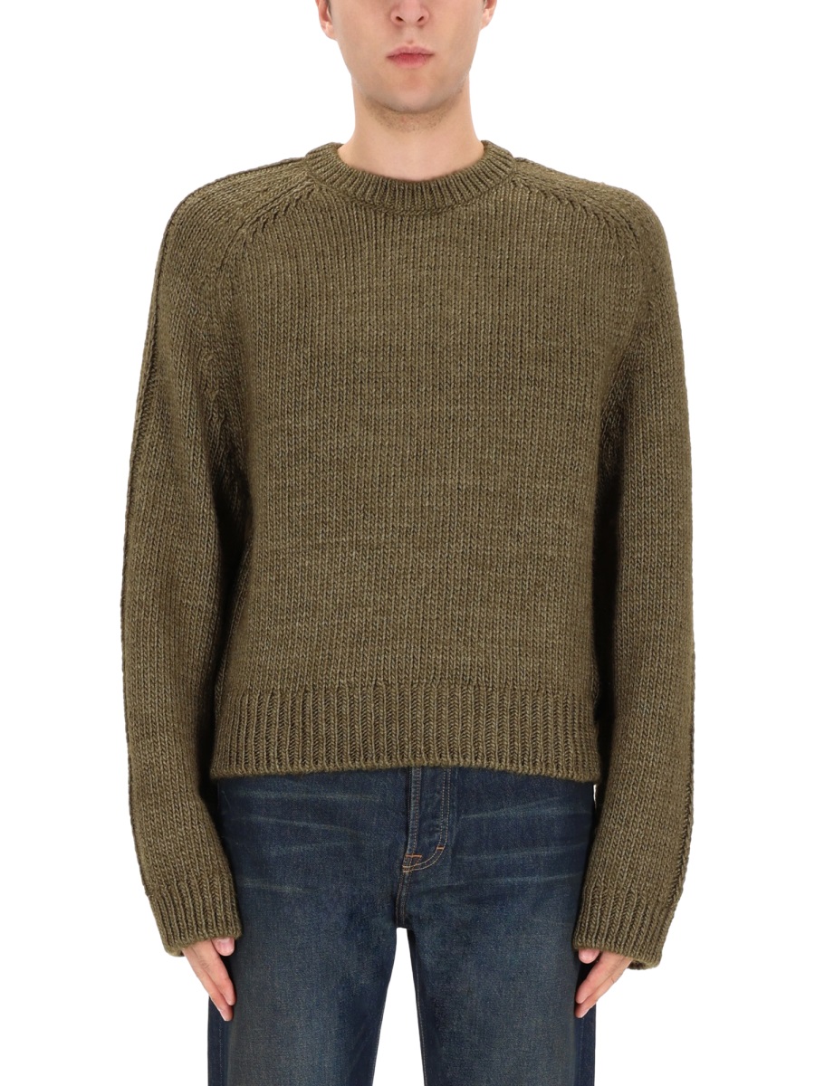 Our Legacy True Roundneck Textured Knit Sweater Bruin
