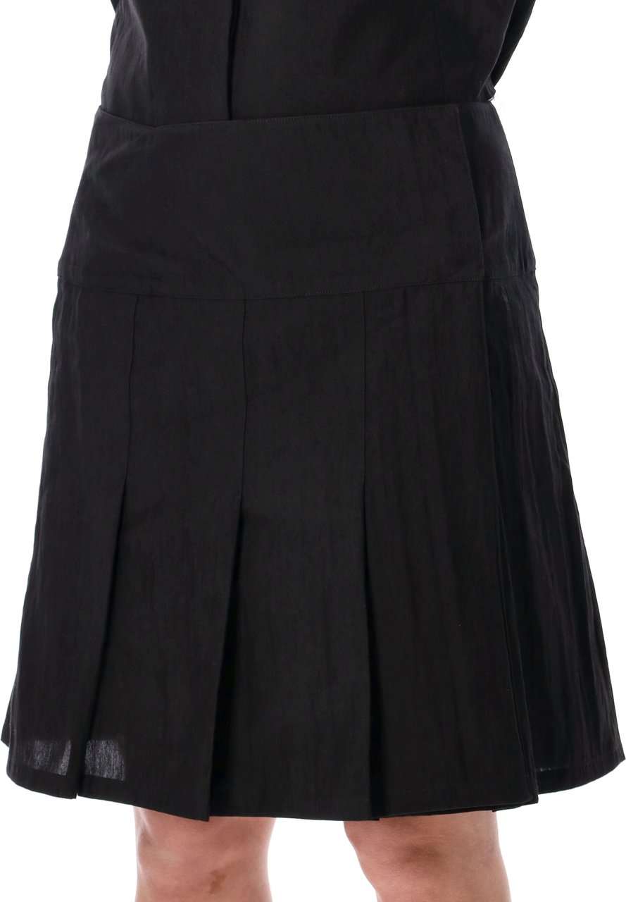 Our Legacy Girdle Mini Ppleated Skirt Nero Zwart