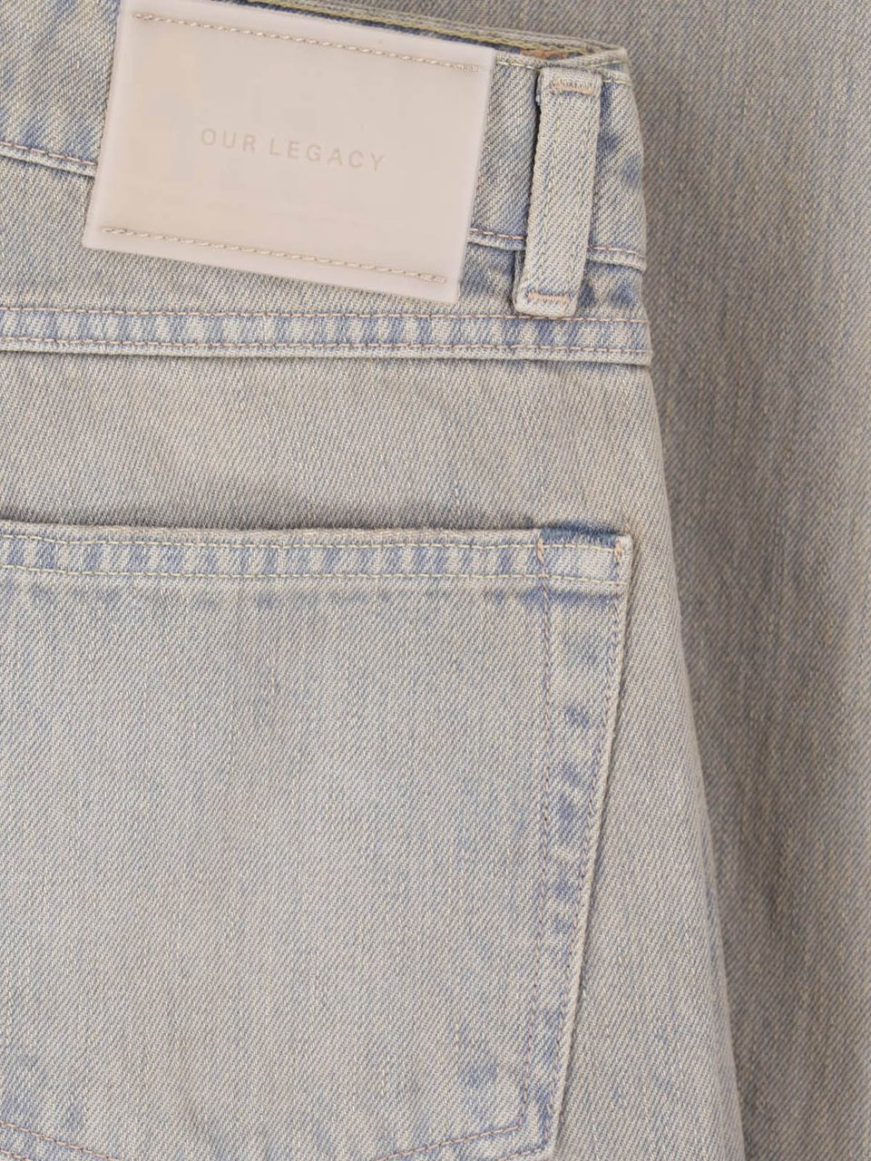 Our Legacy Grey Boot Cut Five-Pocket Jeans Grijs