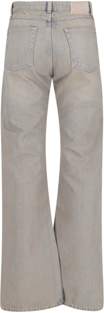 Our Legacy Grey Boot Cut Five-Pocket Jeans Grijs