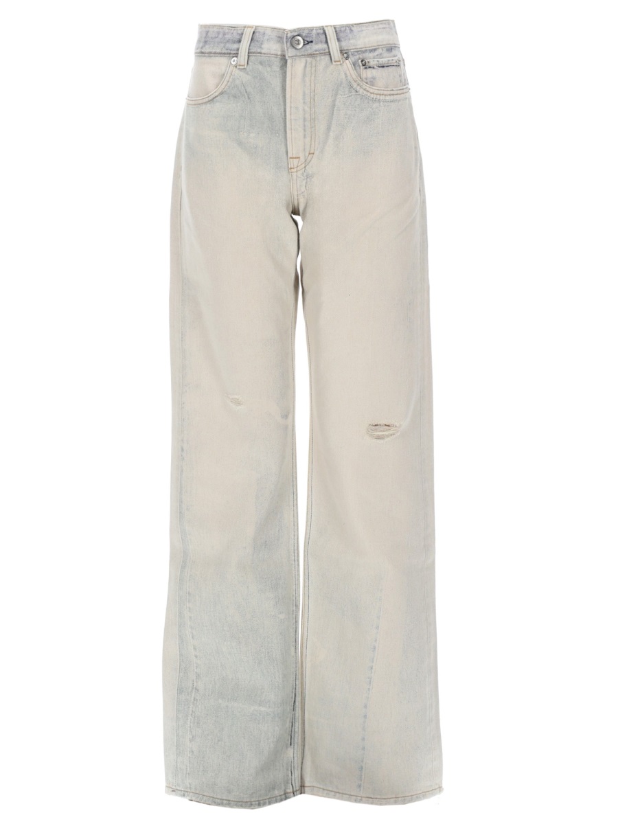 Our Legacy Wata High-Waisted Distressed Wide-Leg Jeans Wit