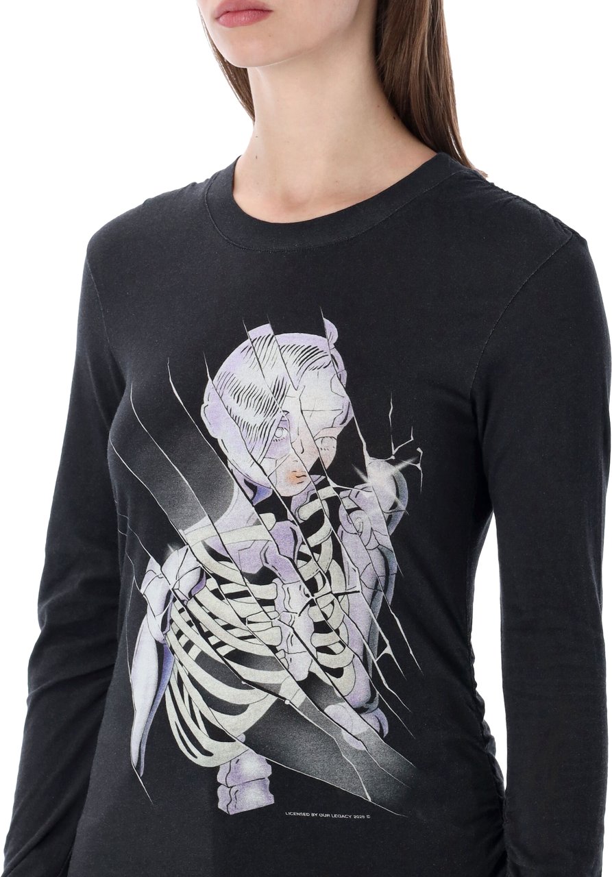 Our Legacy Our Legacy Strain slim longsleeve T-shirt Zwart