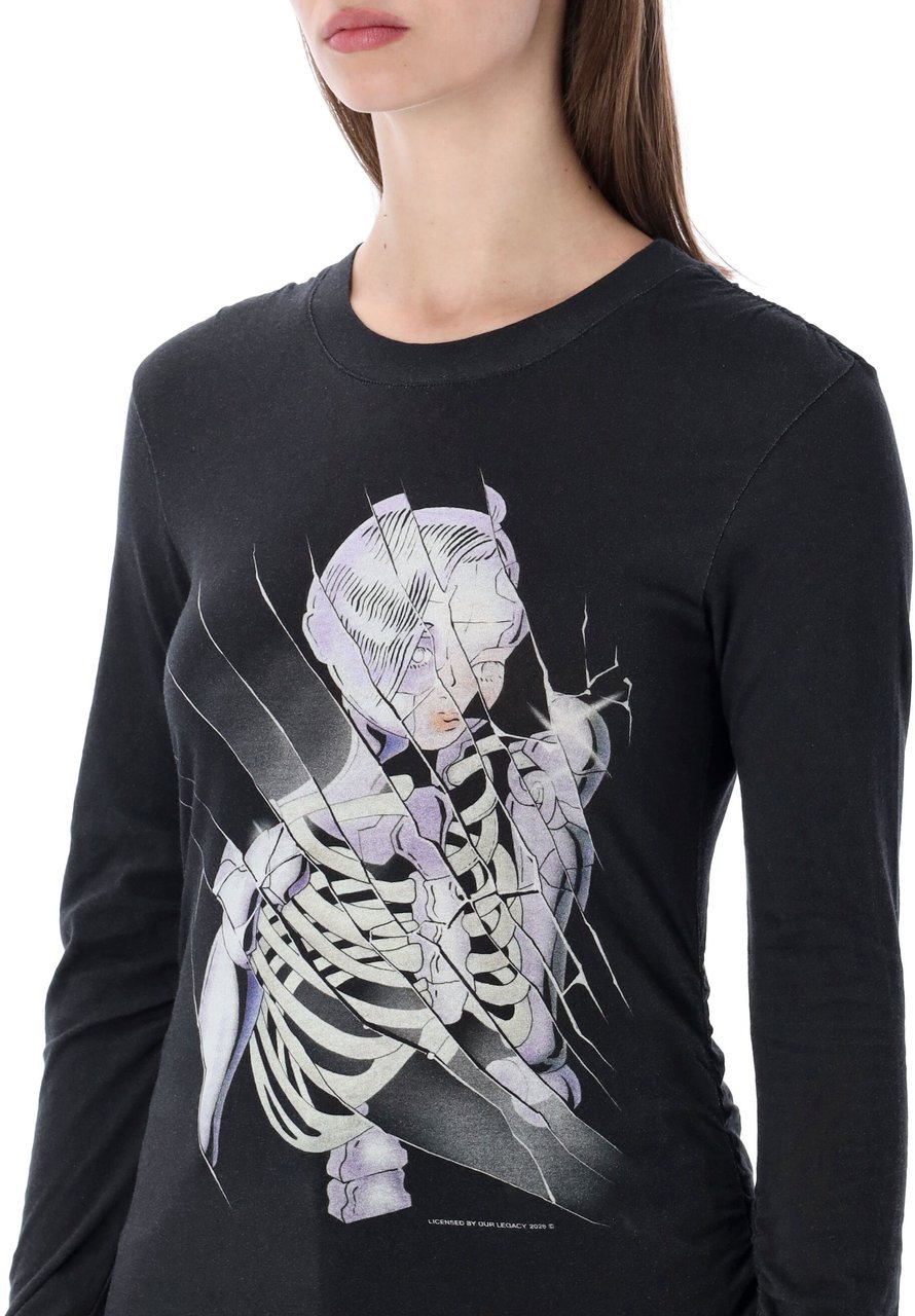 Our Legacy Tee Cybernetic Angle Print Nero Zwart