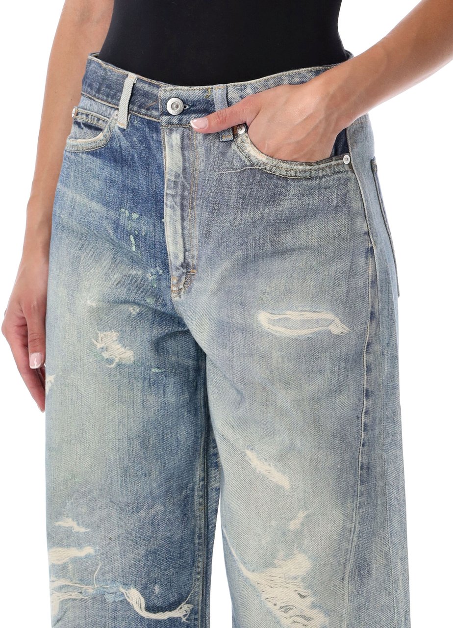 Our Legacy Full Cut Digital Denim Print Blu Blauw
