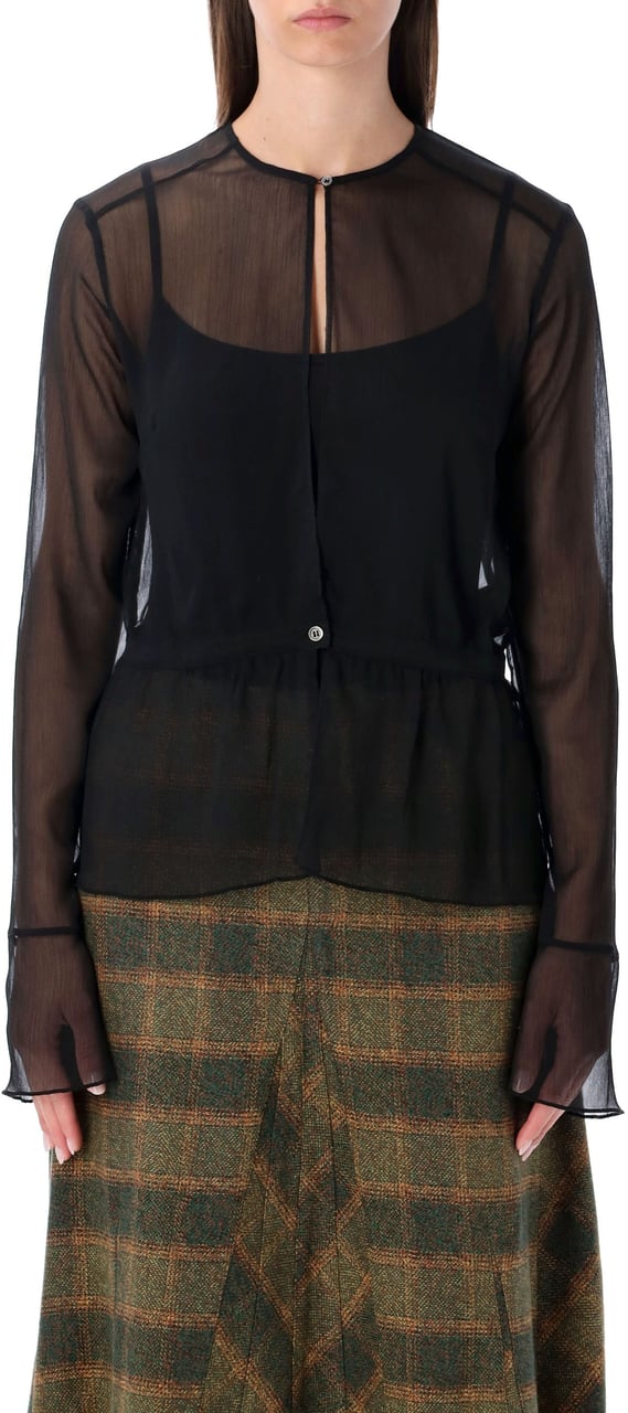 Our Legacy Crinkle Waist Blouse Nero Zwart