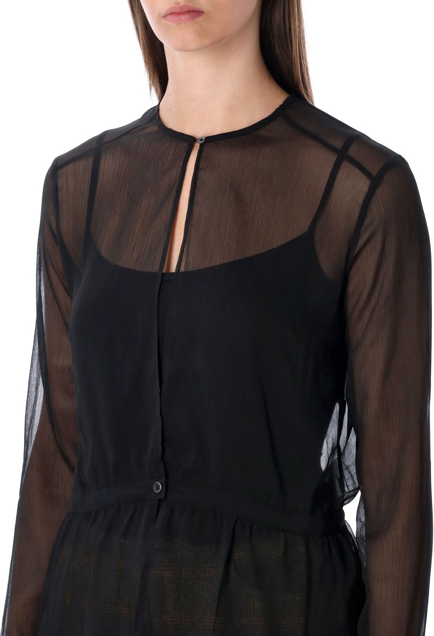 Our Legacy Crinkle Waist Blouse Nero Zwart