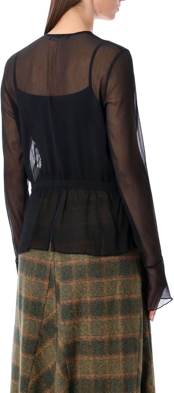 Our Legacy Crinkle Waist Blouse Nero Zwart