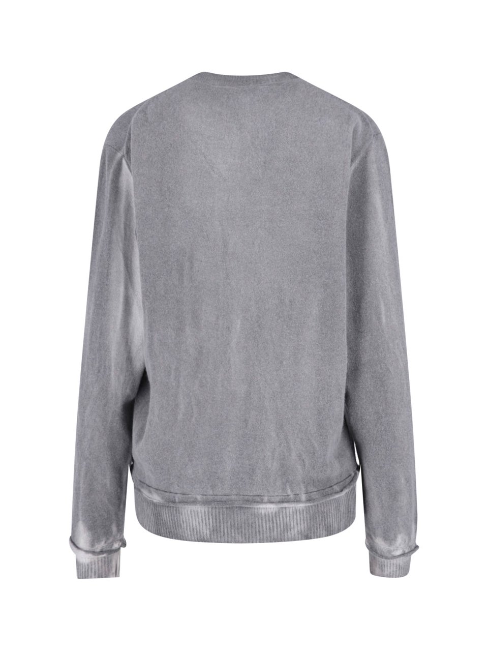 Our Legacy Grey Plush Button-Up Ribbed Sweater Grijs