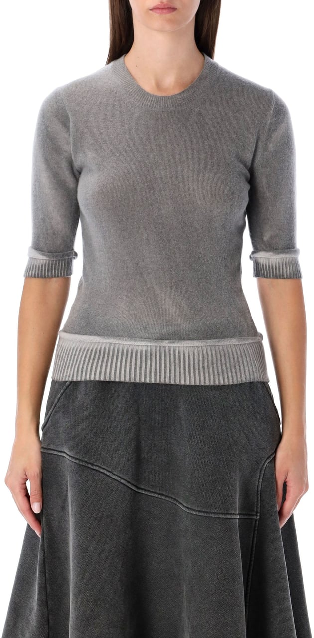 Our Legacy Dual Knit Tee Grey Spray Grijs