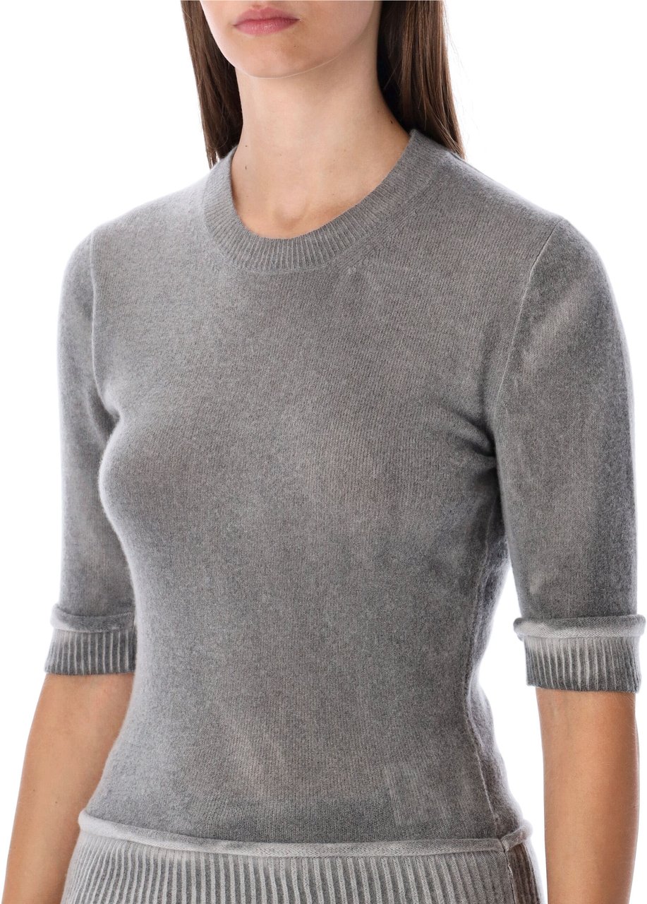 Our Legacy Dual Knit Tee Grey Spray Grijs