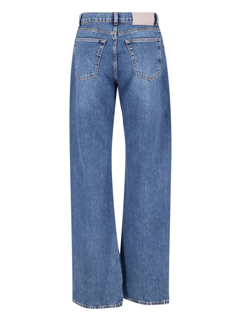 Our Legacy Blue Wide-Leg Faded Denim Jeans Blauw