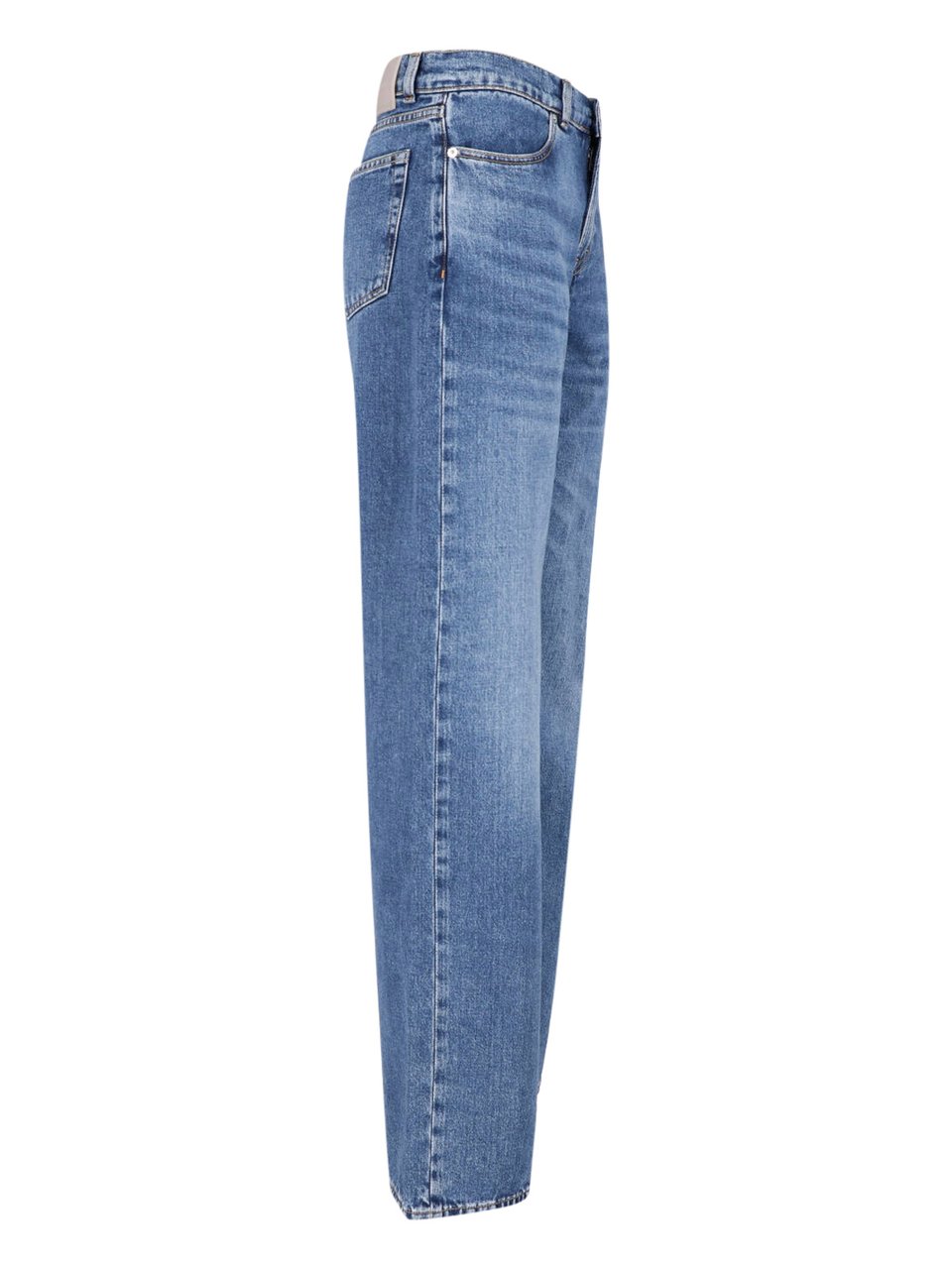 Our Legacy Blue Wide-Leg Faded Denim Jeans Blauw