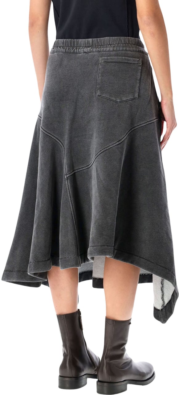 Our Legacy Lounge Midi Skirt Fleece Nero Zwart