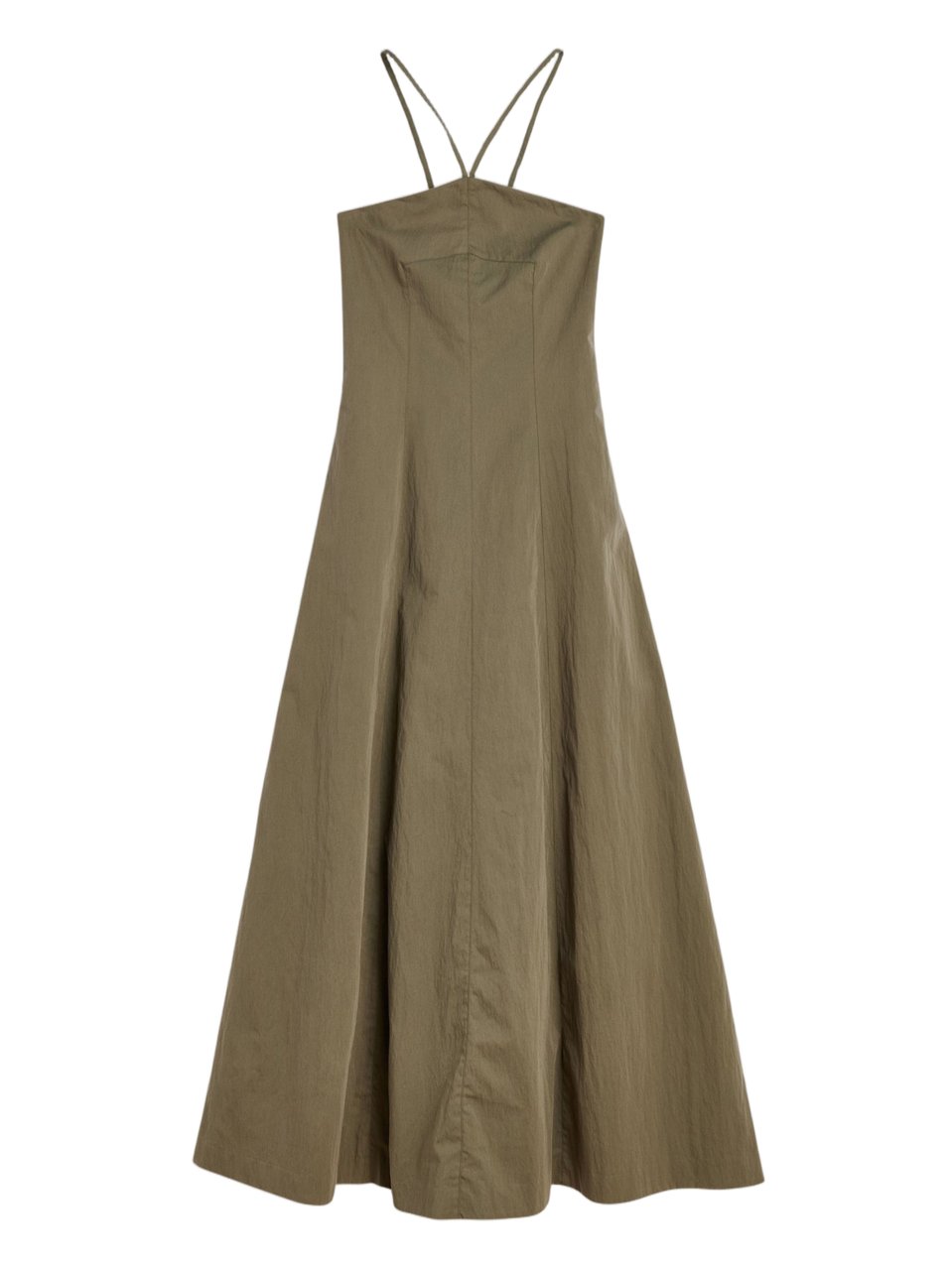 Our Legacy Poise Fitted Crisscross Midi Dress Zwart
