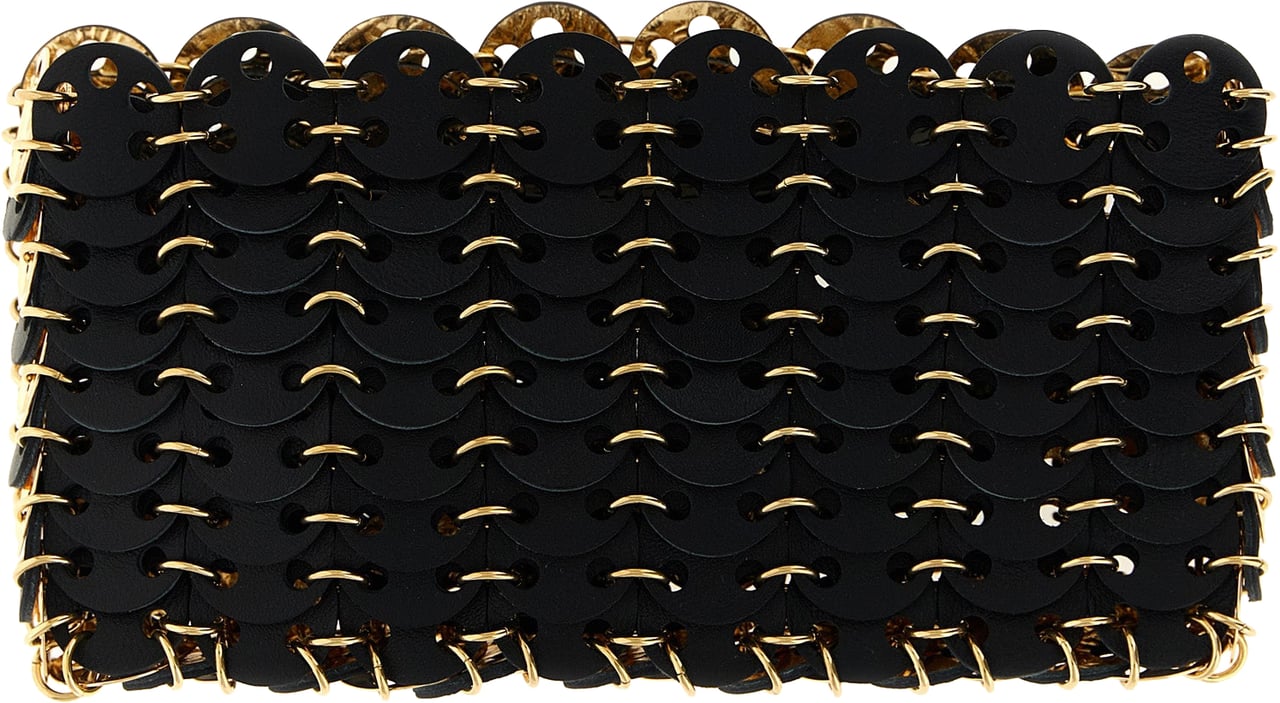 Paco Rabanne Black Calfskin Crossbody Bag Zwart