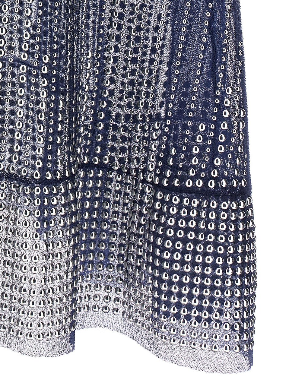 Paco Rabanne Blue Polyamide Long Dress Blauw