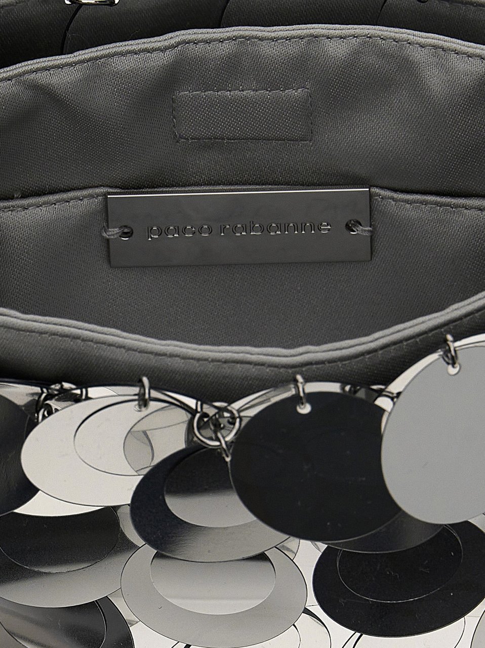 Paco Rabanne Silver Brass Shoulder Bag Zilver