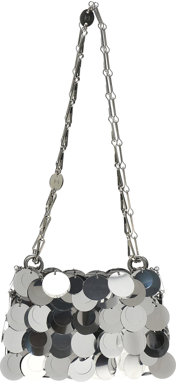 Paco Rabanne Silver Brass Shoulder Bag Zilver