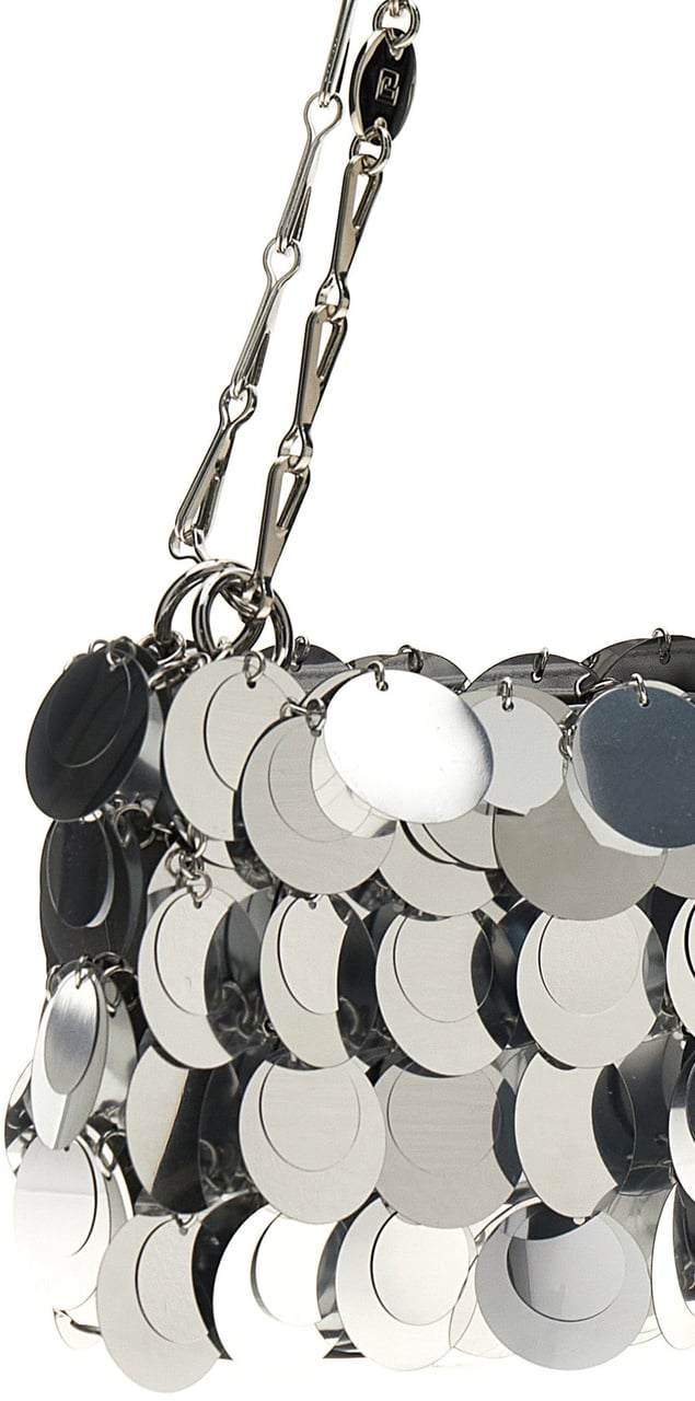 Paco Rabanne Silver Brass Shoulder Bag Zilver