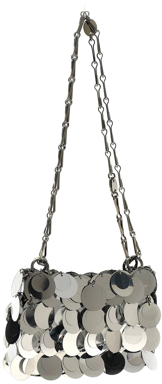 Paco Rabanne Silver Brass Shoulder Bag Zilver