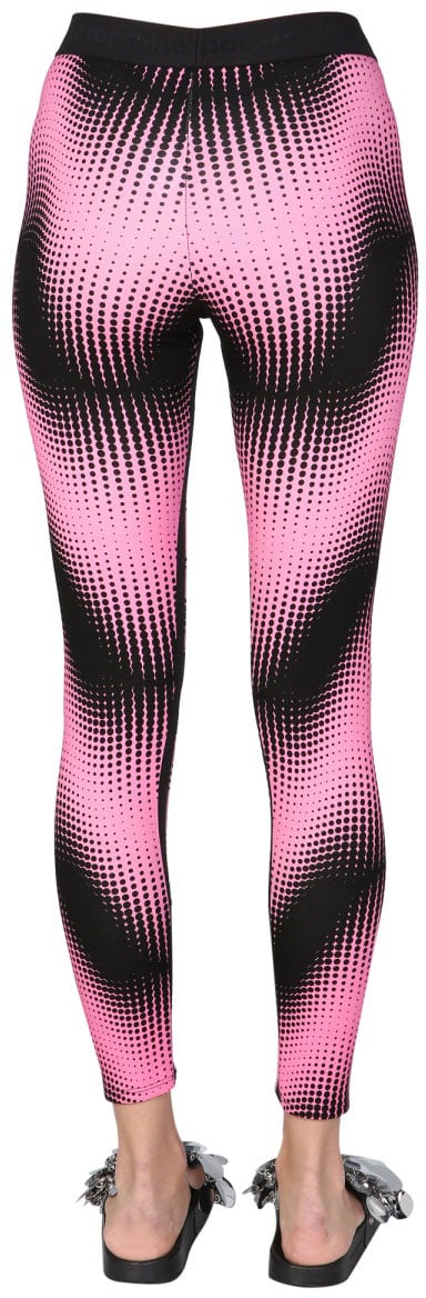 Paco Rabanne Ankle-Length Leggings With Logo Waistband Roze