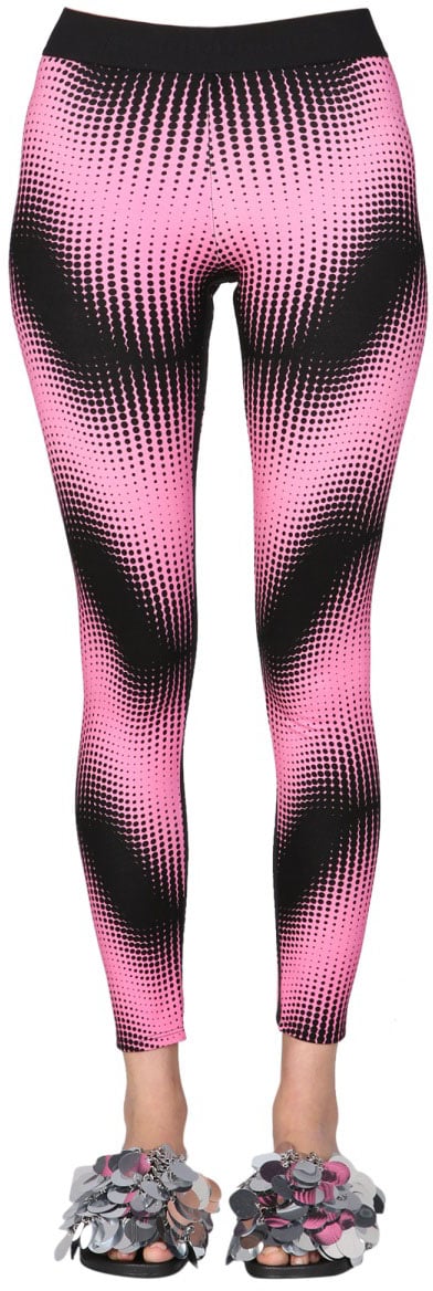 Paco Rabanne Ankle-Length Leggings With Logo Waistband Roze