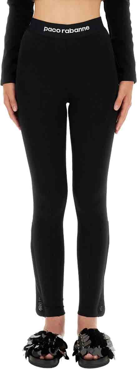 Paco Rabanne Slim Fit Logo Pants Rood