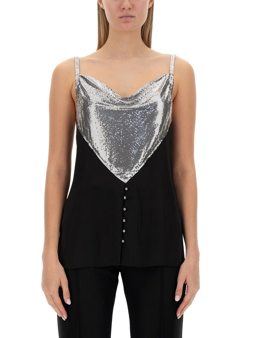 Paco Rabanne Slim-Fit Top With Metallic Inserts Divers