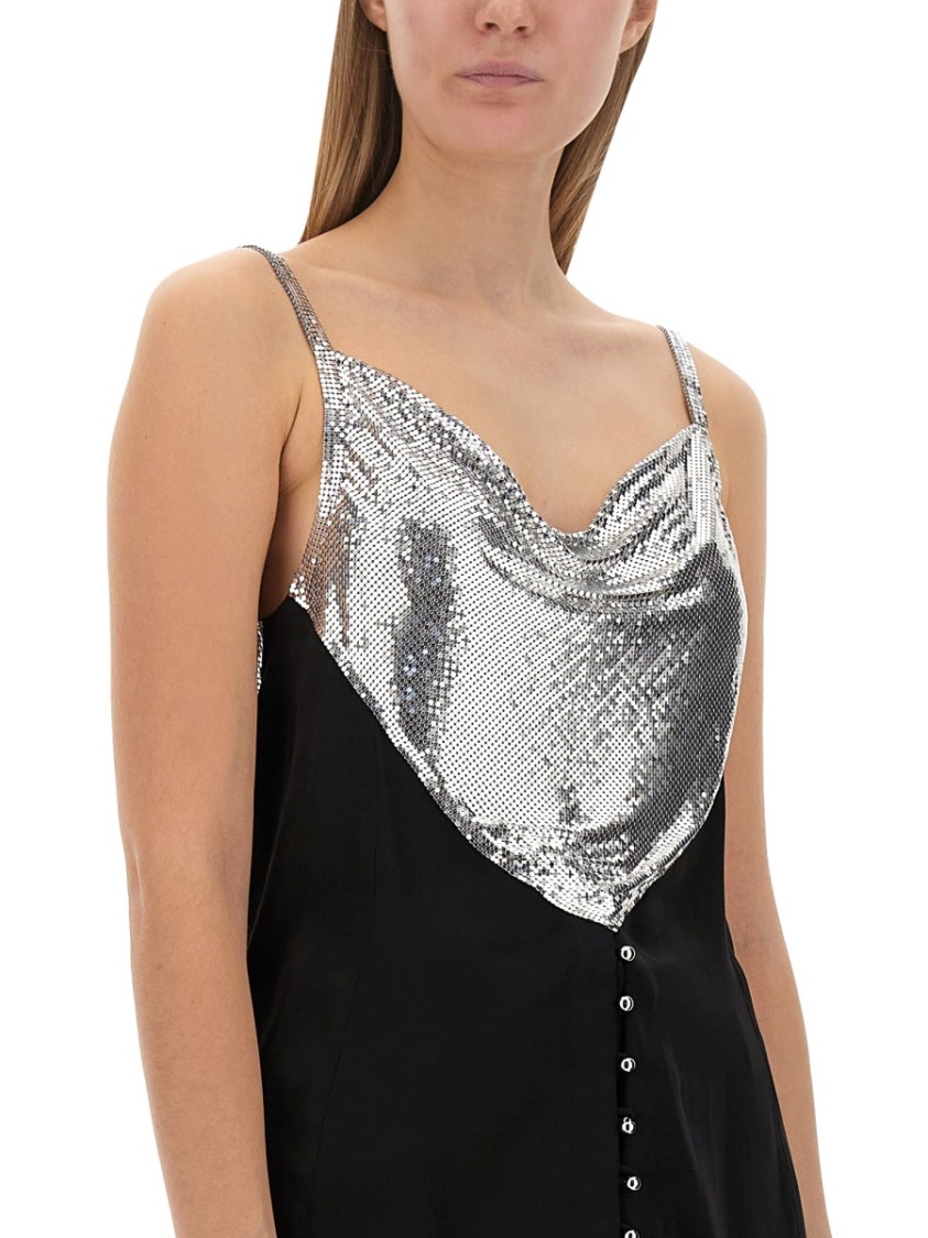 Paco Rabanne Slim-Fit Top With Metallic Inserts Divers