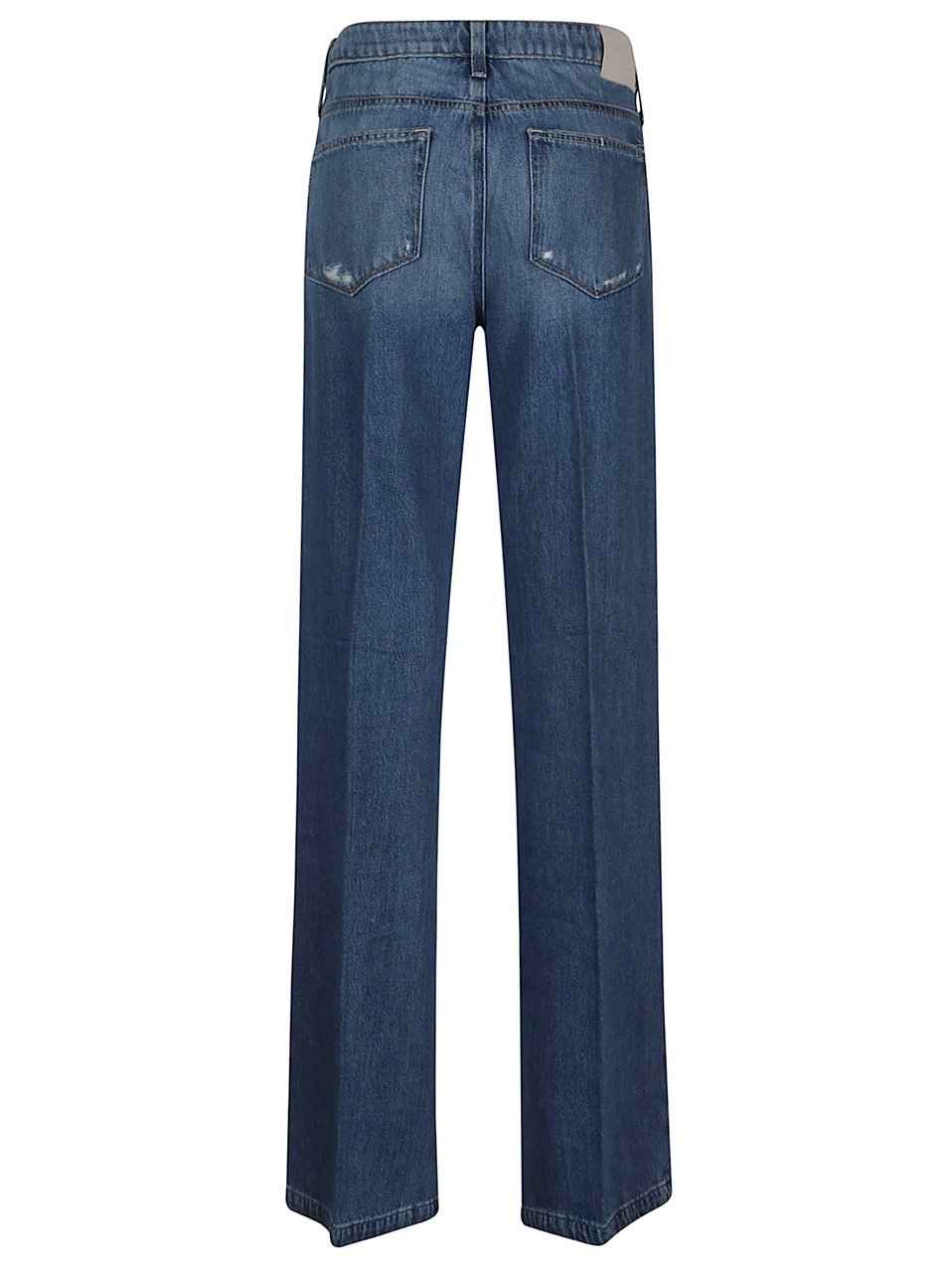 PAIGE Sonja Seville Distressed Straight Jeans Blauw